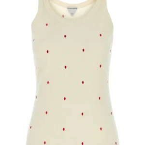 Ivory cotton blend tank top