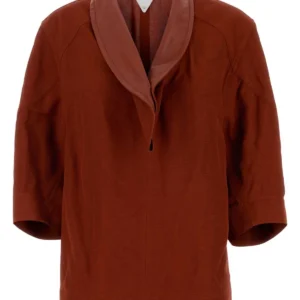 Tiziano red viscose blend blouse