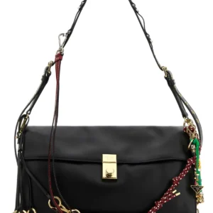 Black leather large Prada Soft Sound shoulder bag