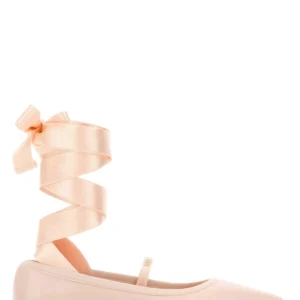 Pastel pink leather Carice ballerinas