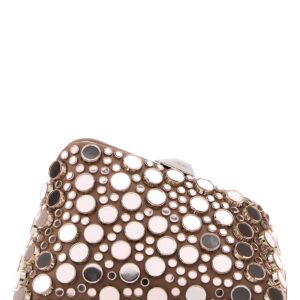 Embellished leather Midnight clutch