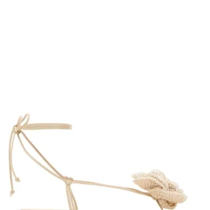 Ivory leather sandals