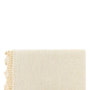 Ivory crochet clutch