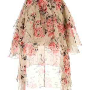 Printed silk skirt