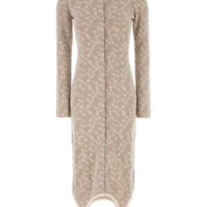 Embroidered cotton blend dress