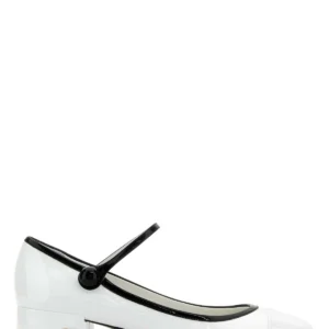 White leather pumps