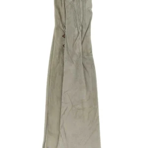 Ligh grey suede long gloves