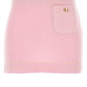 Pink cashmere mini skirt