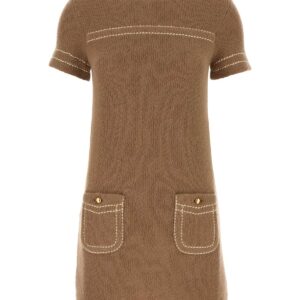 Biscuit cashmere mini dress