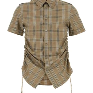Embroidered poplin shirt