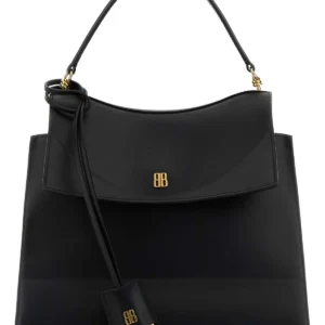 Black leather medium Nano handbag