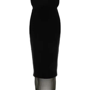 Black viscose blend Malik dress