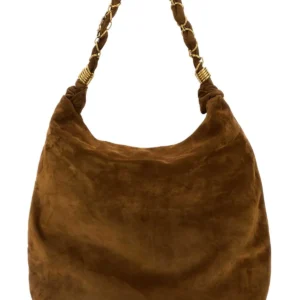 Caramel suede Amalia shopping bag