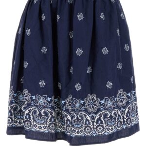 Printed poplin skirt