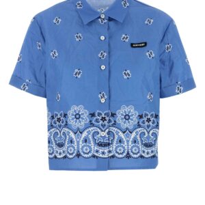 Printed poplin shirt