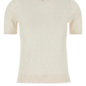 Ivory cotton blend sweater