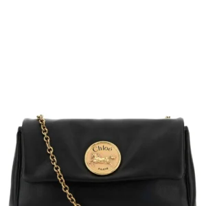 Black leather Heritage shoulder bag