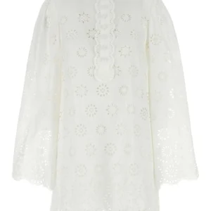 White broderie anglaise mini dress