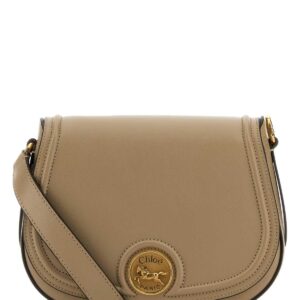 Cappuccino leather Horse Medal crossbody bag