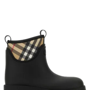 Black rubber Marsh Stamp ankle boots