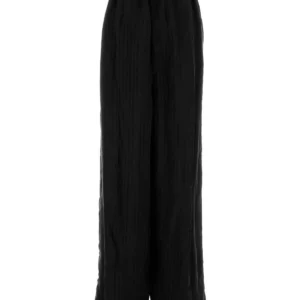 Black cupro pyjama pant