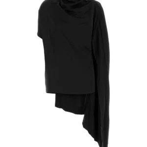 Black satin top