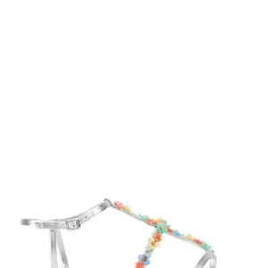 Silver nappa leather Daisy sandals