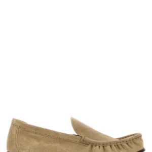 Sand suede loafers