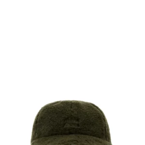 Olive green pile baseball cap