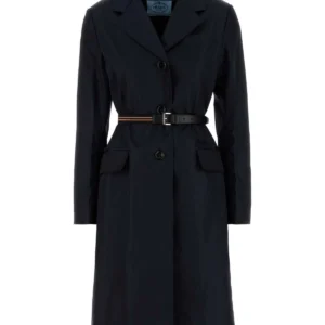Midnight blue Re-Nylon trench coat