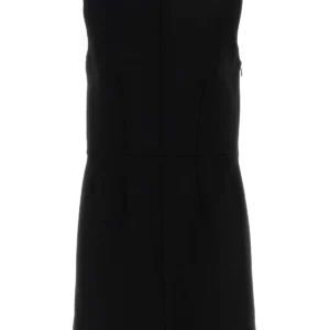 Black wool dress