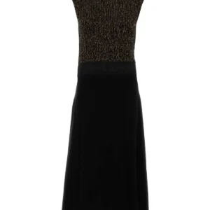 Two-tone wool blend dress