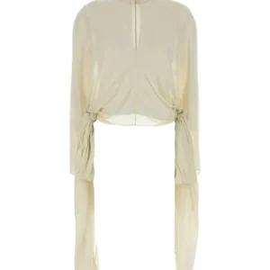 Cream crepe blouse