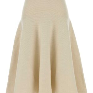 Ivory stretch cashmere blend skirt