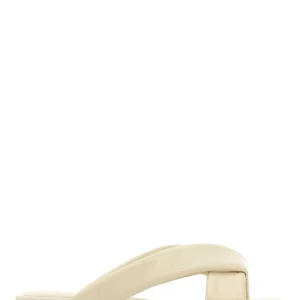 Ivory leather Riva slippers