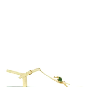Pastel yellow leather Rana Flora sandals