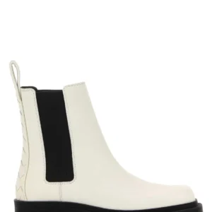 Ivory leather Chelsea Ben ankle boots