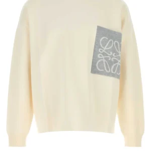 Ivory cotton blend sweater