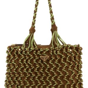 Two-tone mesh shopping bag