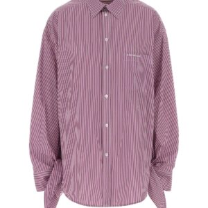 Embroidered poplin oversize shirt