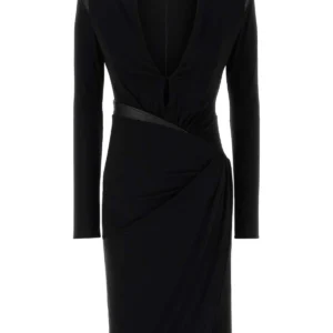 Black crepe dress