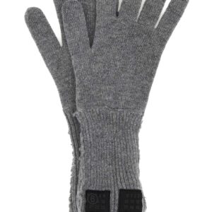 Grey wool blend gloves