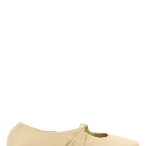 Cream nappa leather Pebble ballerinas
