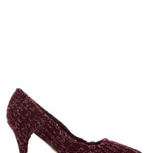 Melange bordeaux fabric pumps