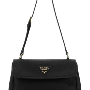 Black leather small shoulder bag