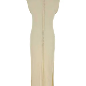 Cream stretch viscose dress