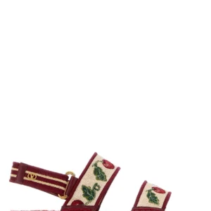 Embroidered fabric VLogo Signature sandals