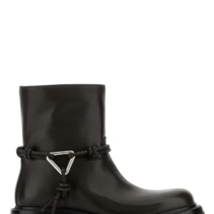 Dark brown leather James ankle boots