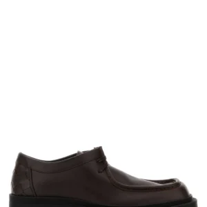 Dark brown leather Ben lace-up shoes