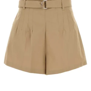 Beige poplin shorts